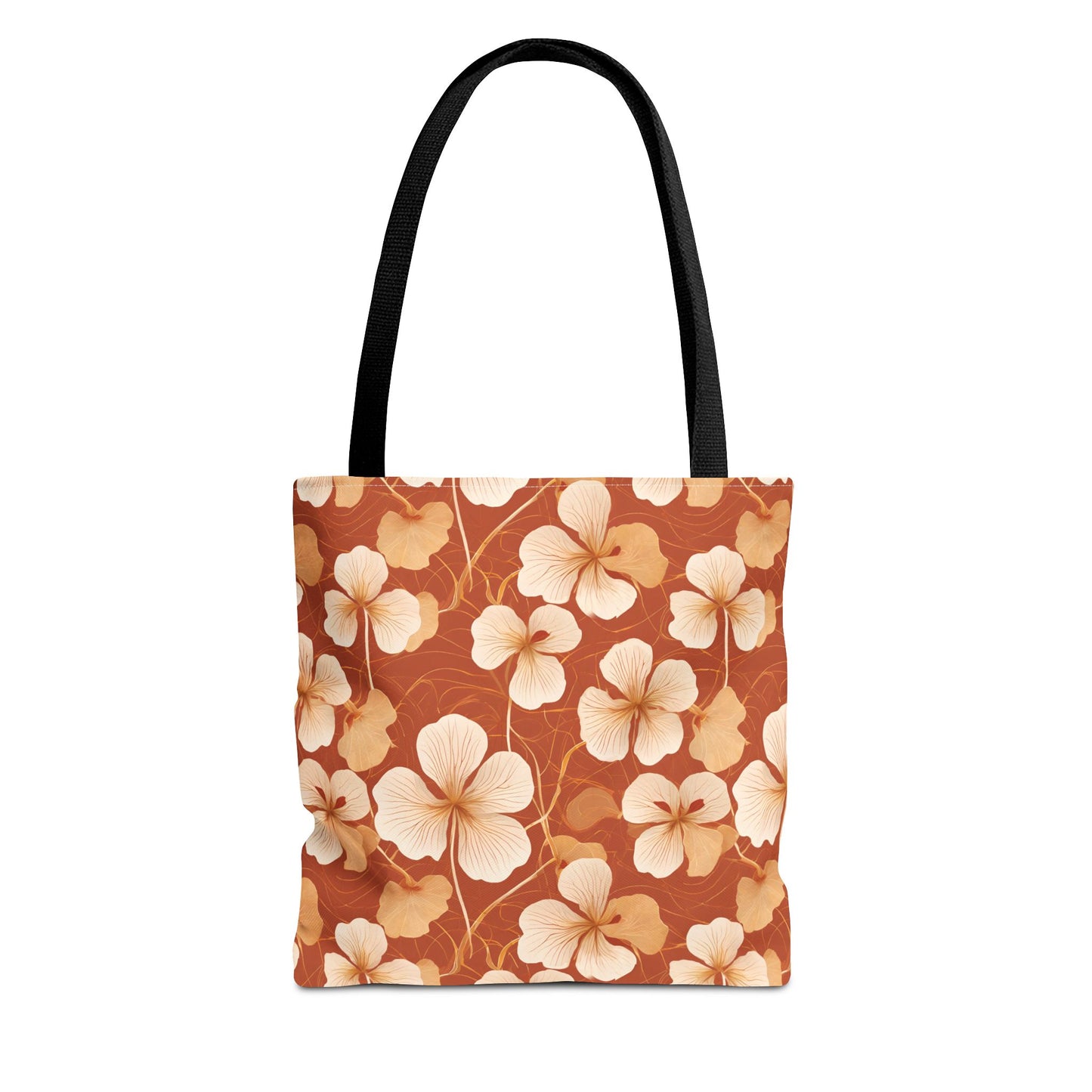 Leaves and Petals in Shades of Ochre Tote Bag (AOP)