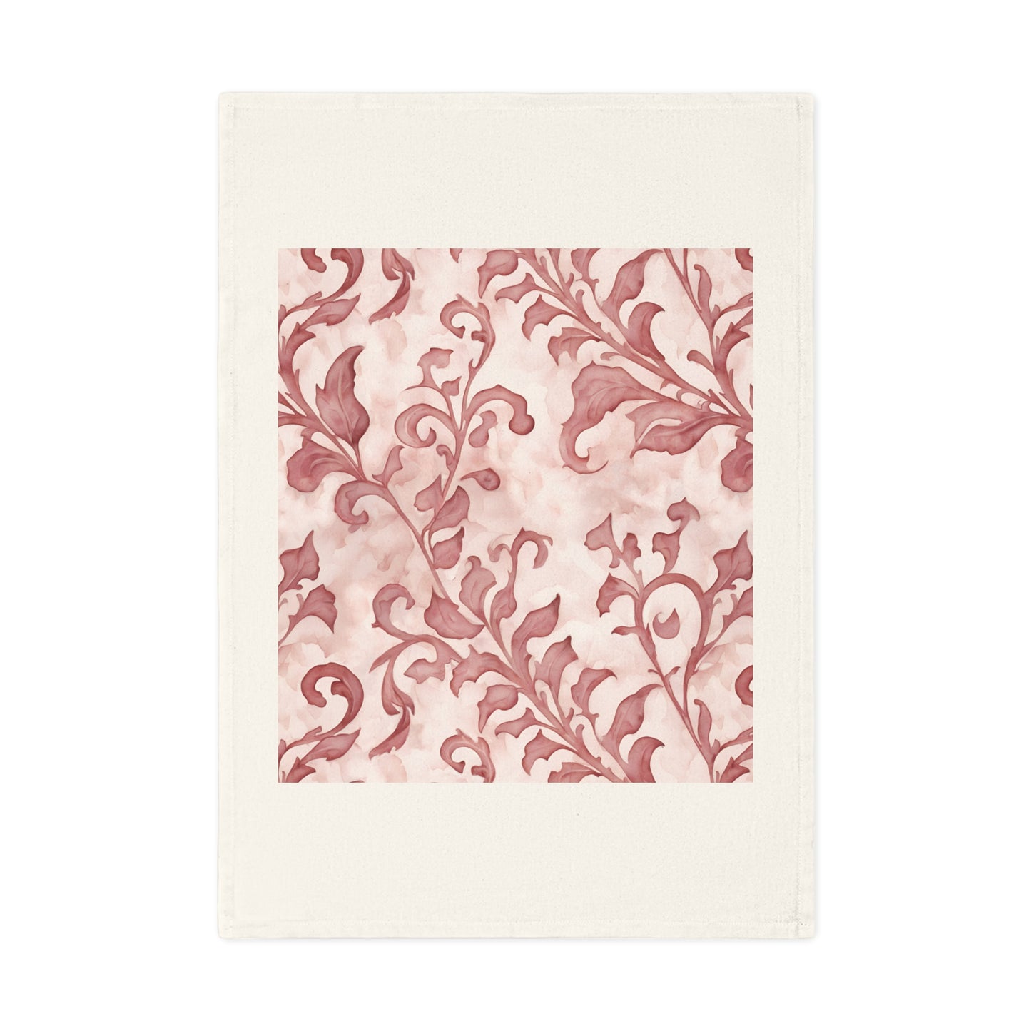 Climbing Pink Leaves, Cotton Tea Towel