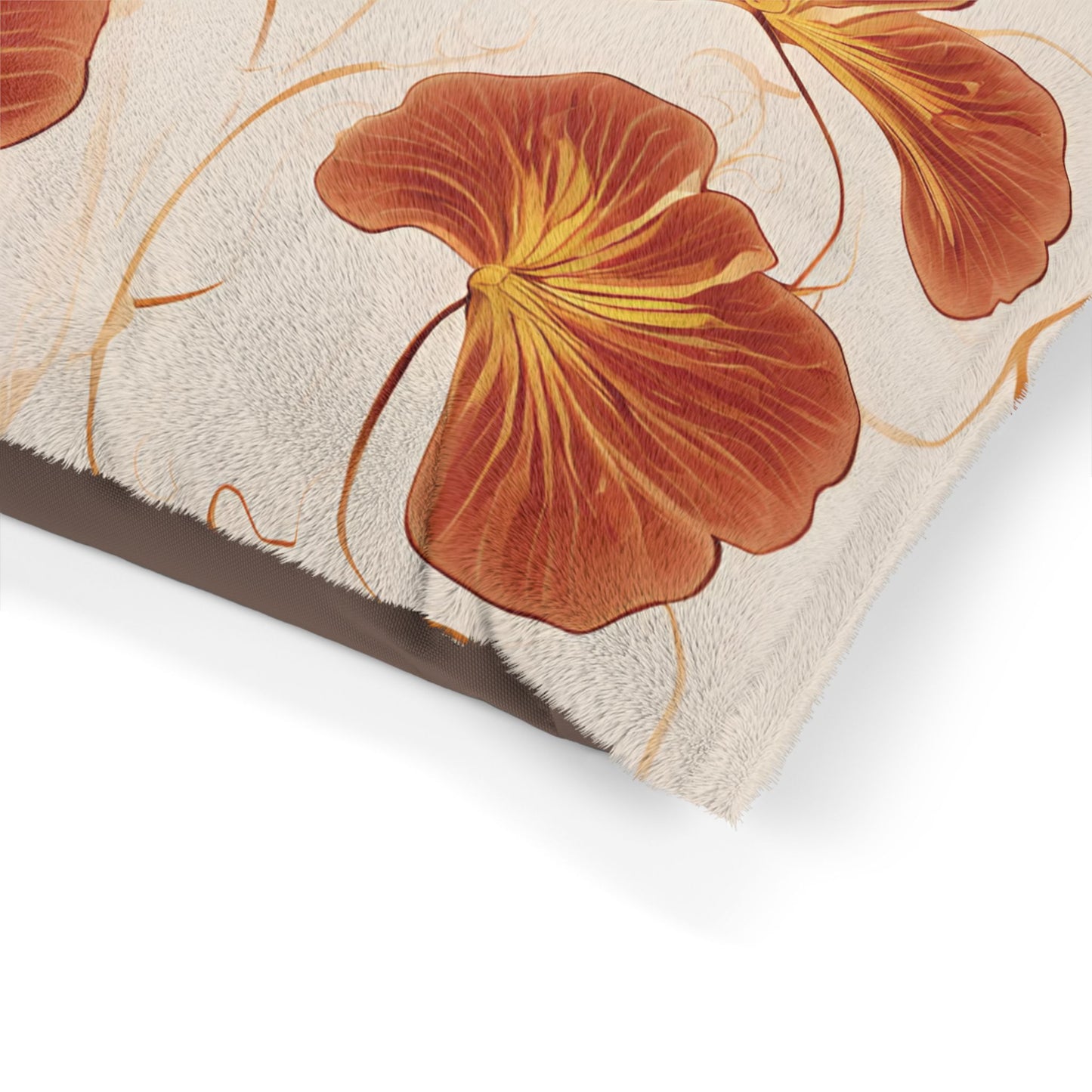 Orange Nasturtium Petals Puppy Mattress