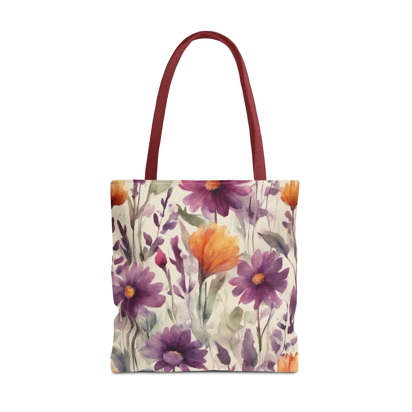 Plum and Apricot Wildflowers Tote Bag (AOP)