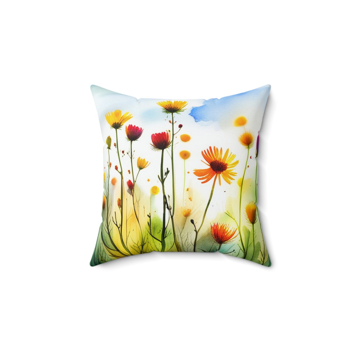 Field Flowers 6: Spun Polyester Square Pillow