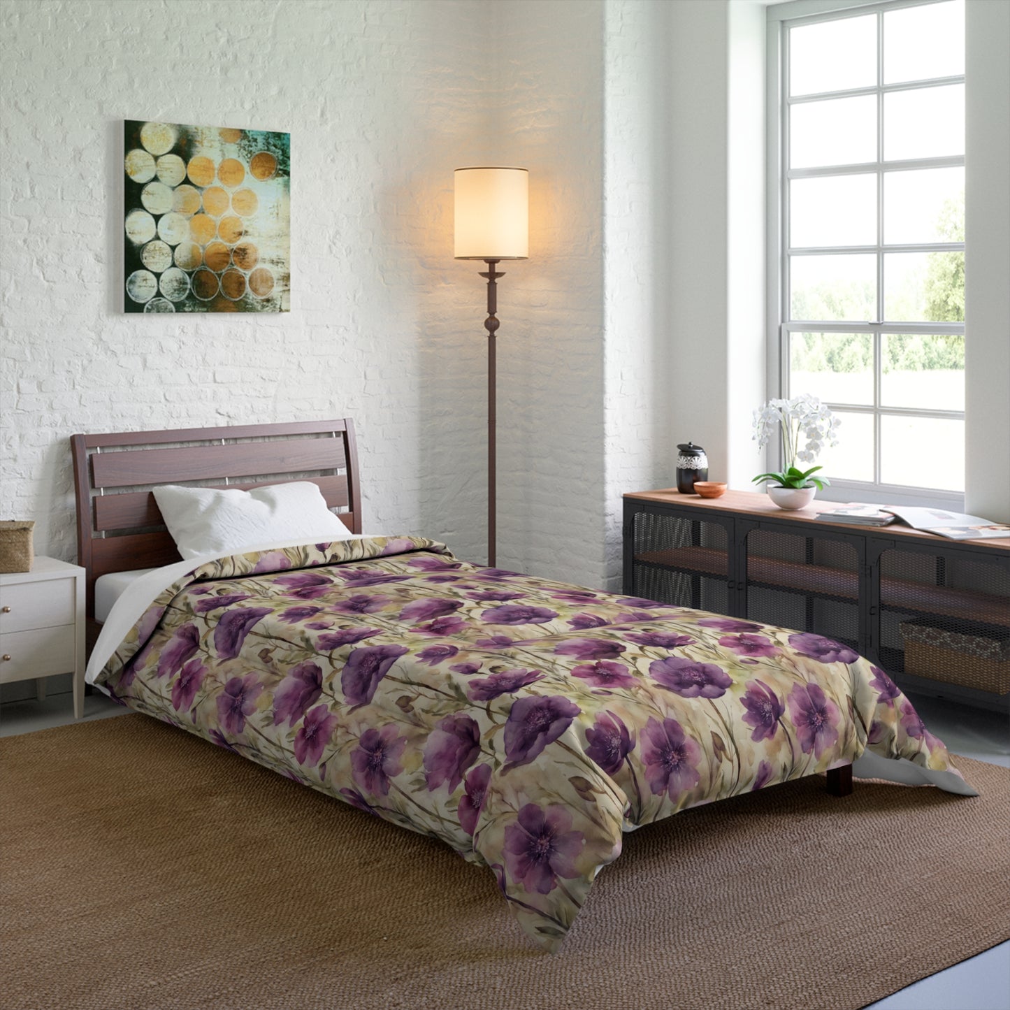 Plum Wildflowers Comforter