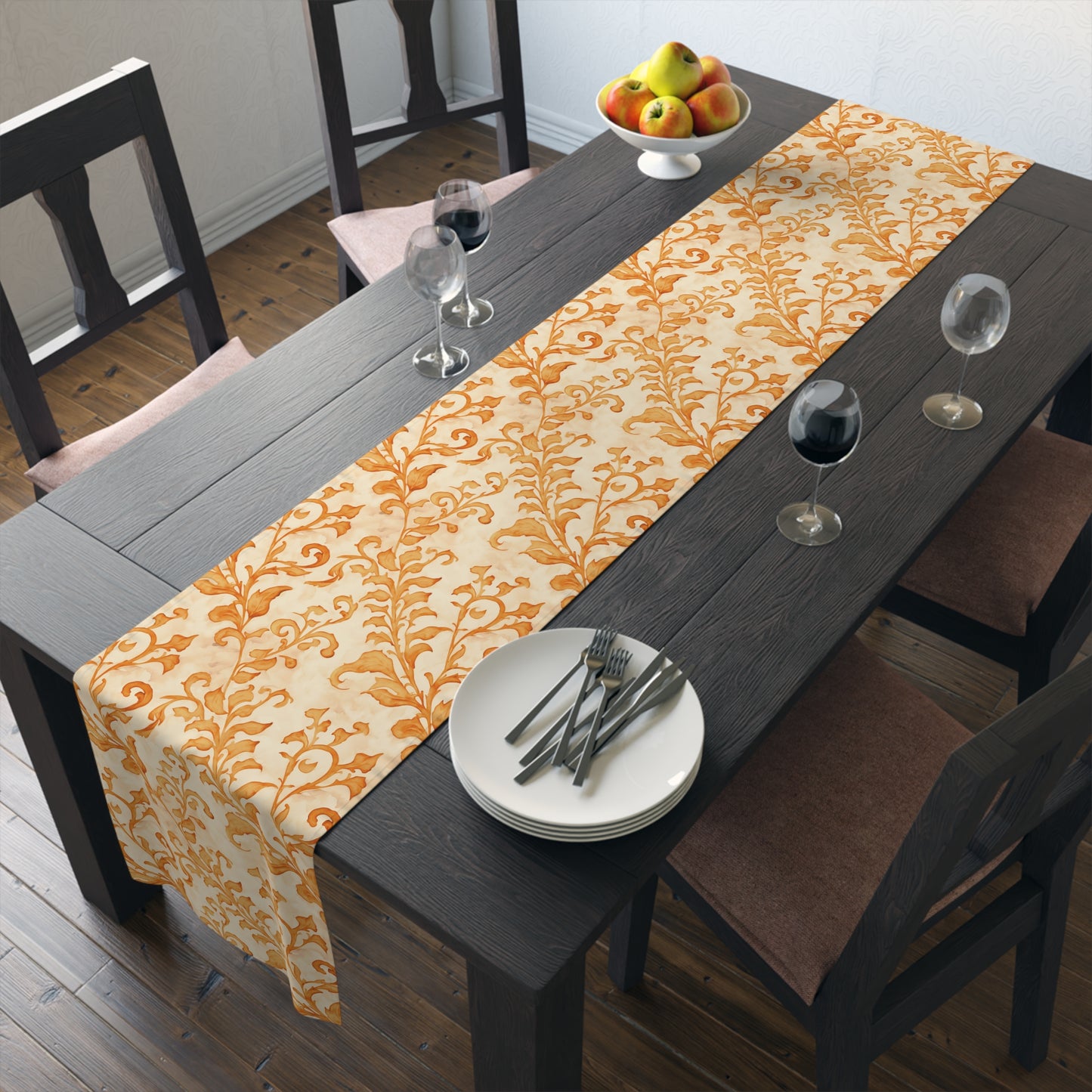 Climbing Yellow Leaves, Table Runner (Cotton, Poly)