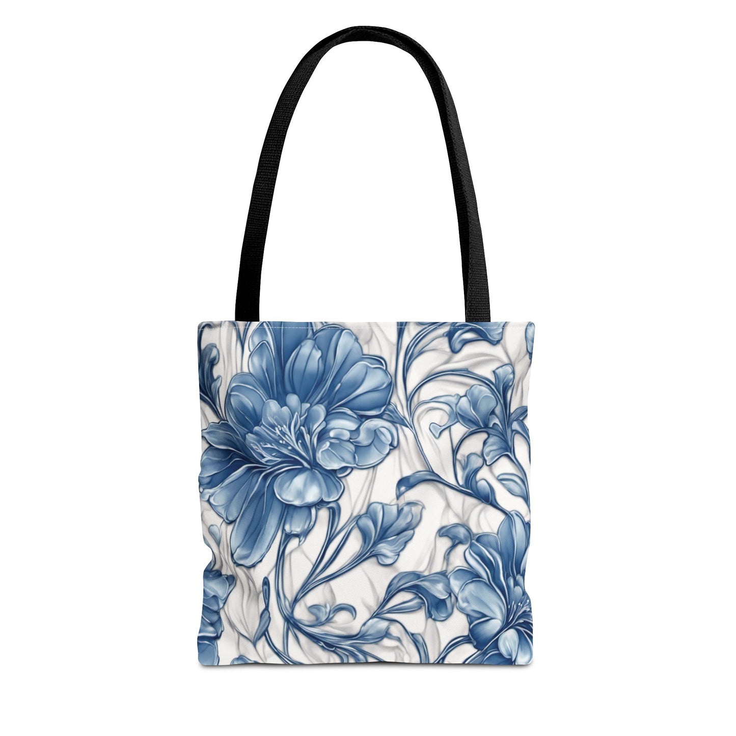 Blue & White Flowers Tote Bag (AOP)