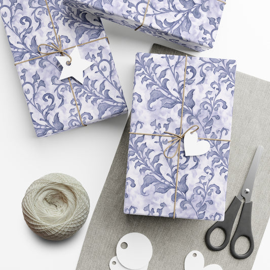 Climbing Blue-Grey Leaves, Gift Wrap Papers