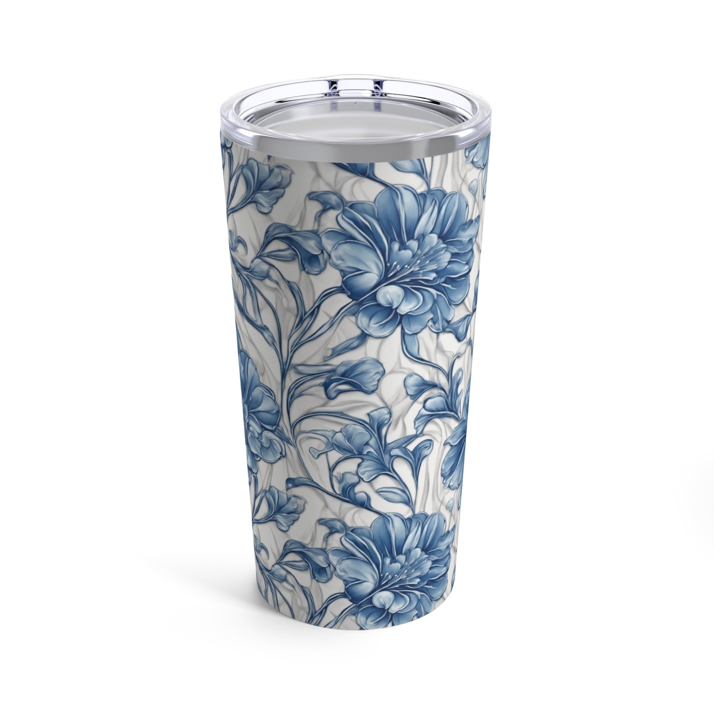 Blue & White Flowers Tumbler 20oz