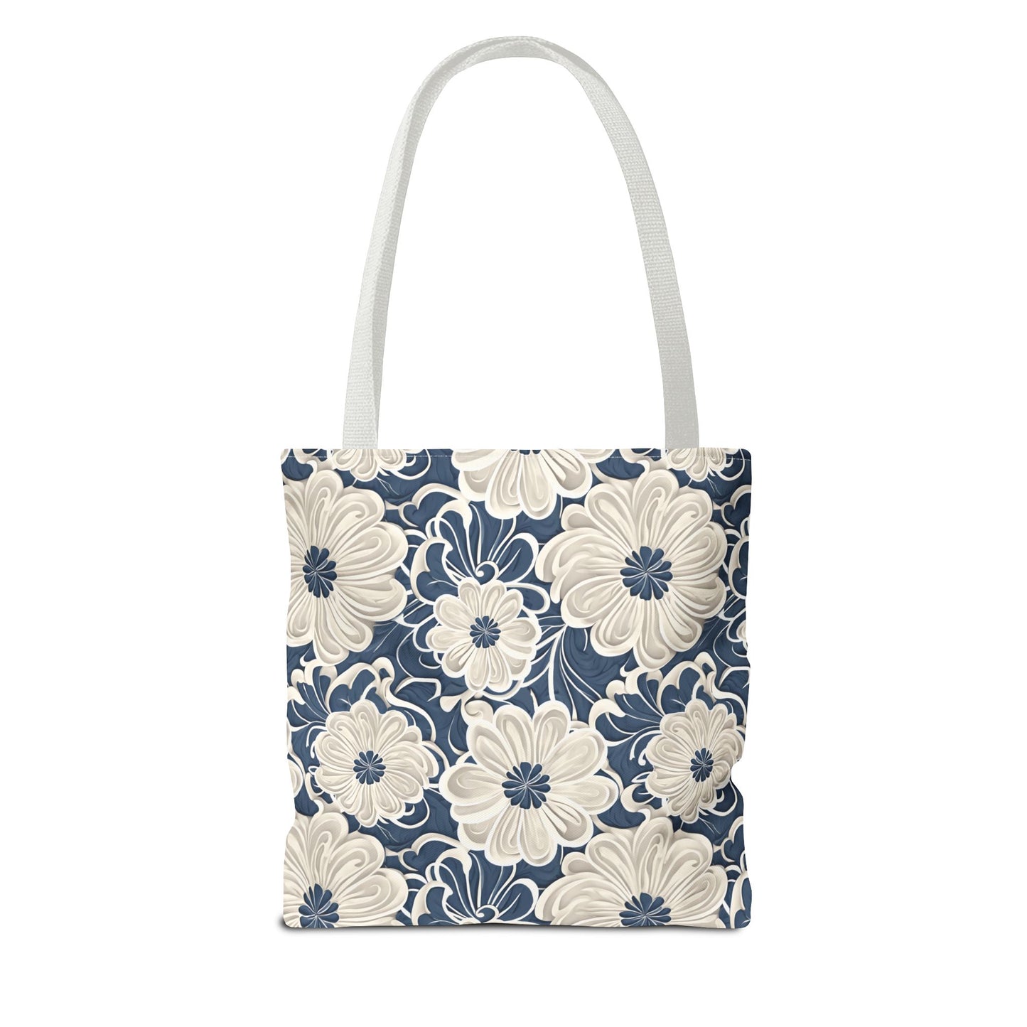 Sea Foam Flowers, Tote Bag (AOP)