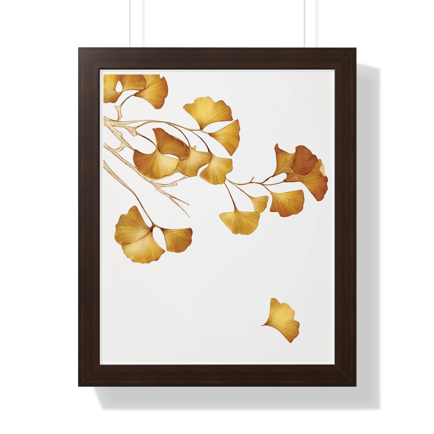 Golden Gingko Biloba, Framed Vertical Poster