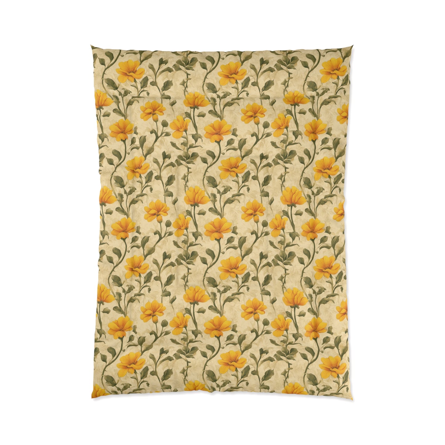 Gold Flowers Comforter