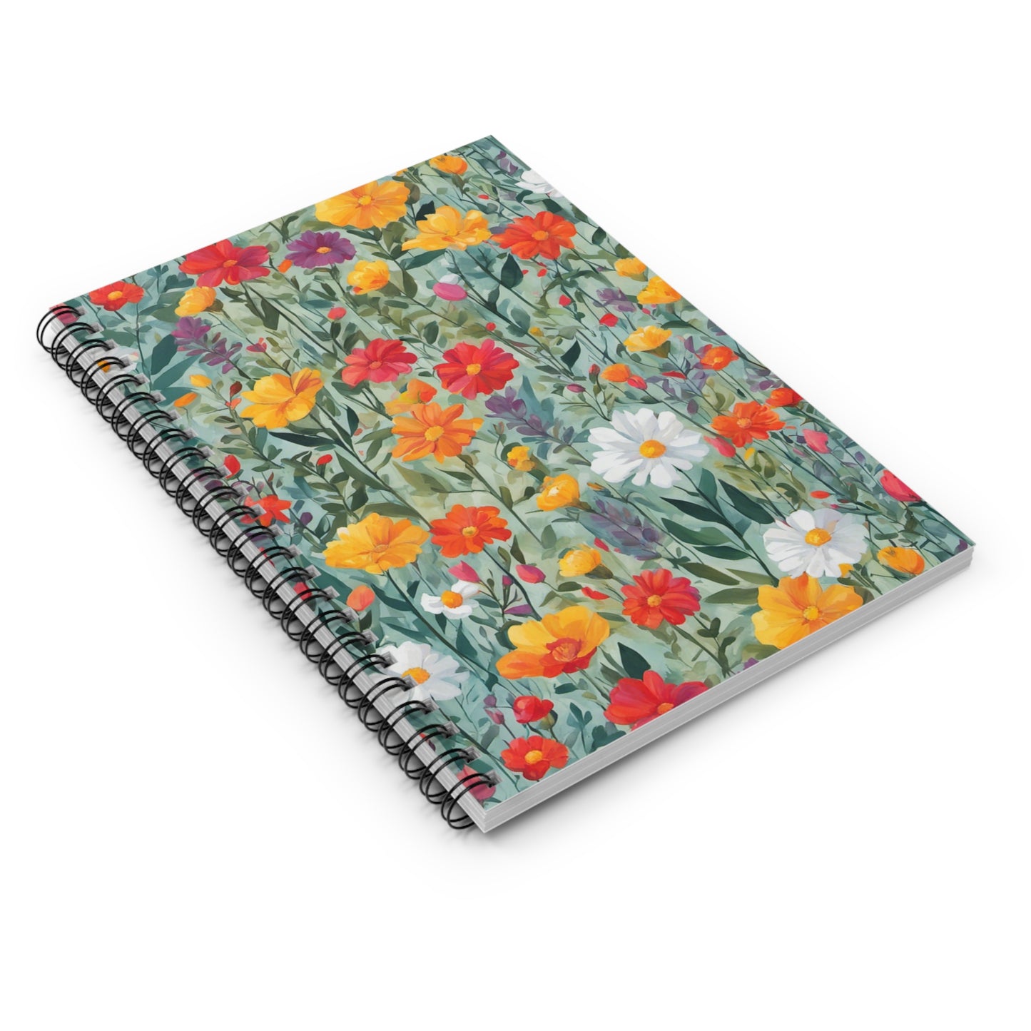 Wildflower Rampage Spiral Notebook - Ruled Line