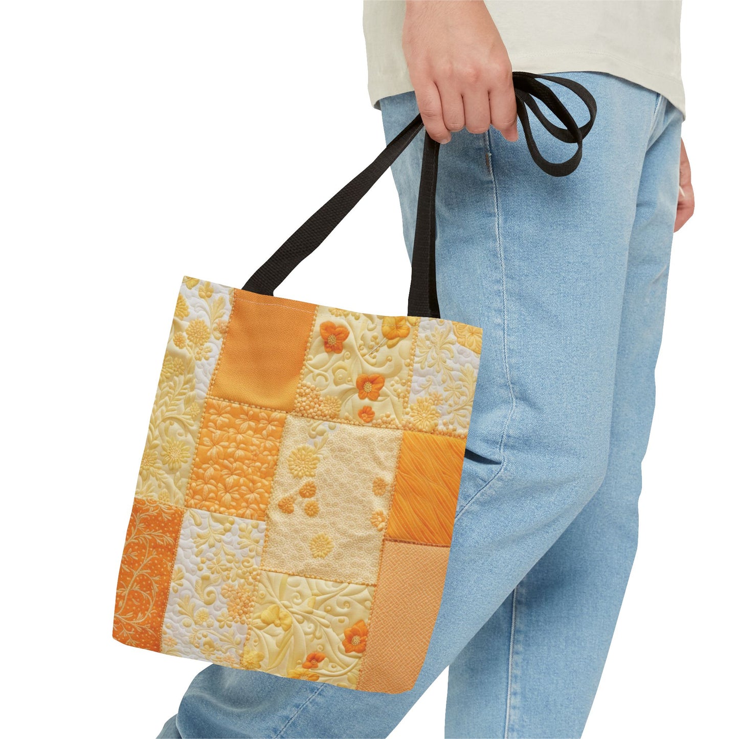 Patchwork in Yellow & Orange Tote Bag (AOP)