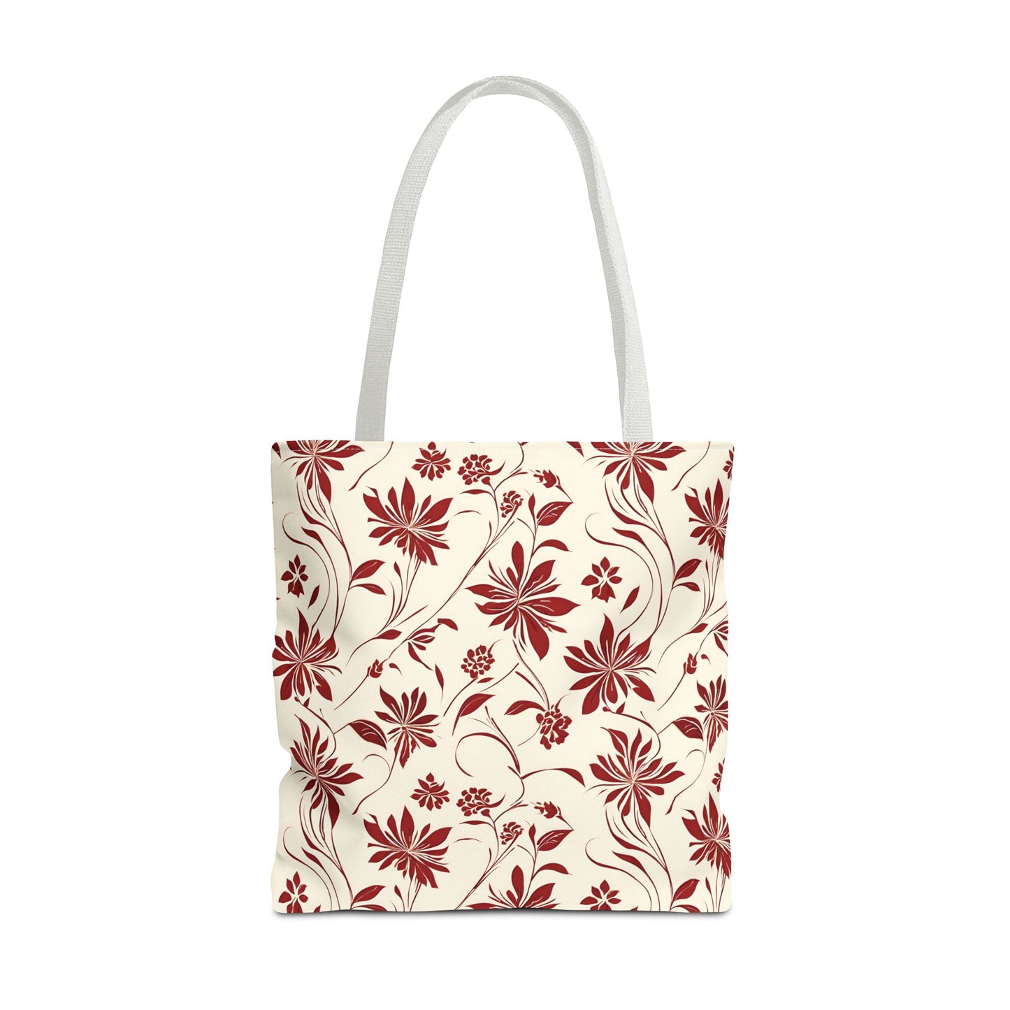 Simple Red Flower Pattern Tote Bag (AOP)