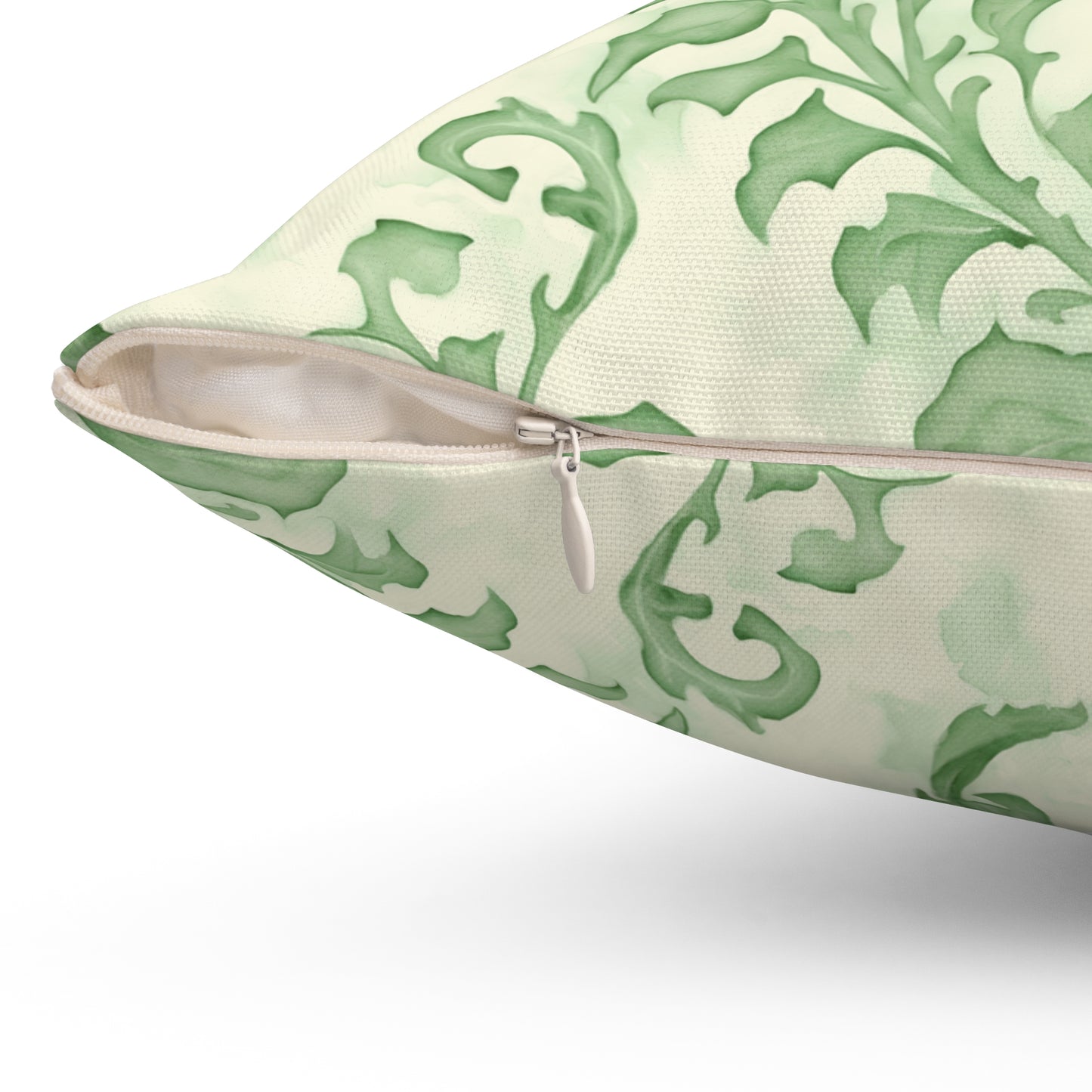 Climbing Green Leaves, Polyester Square Pillow