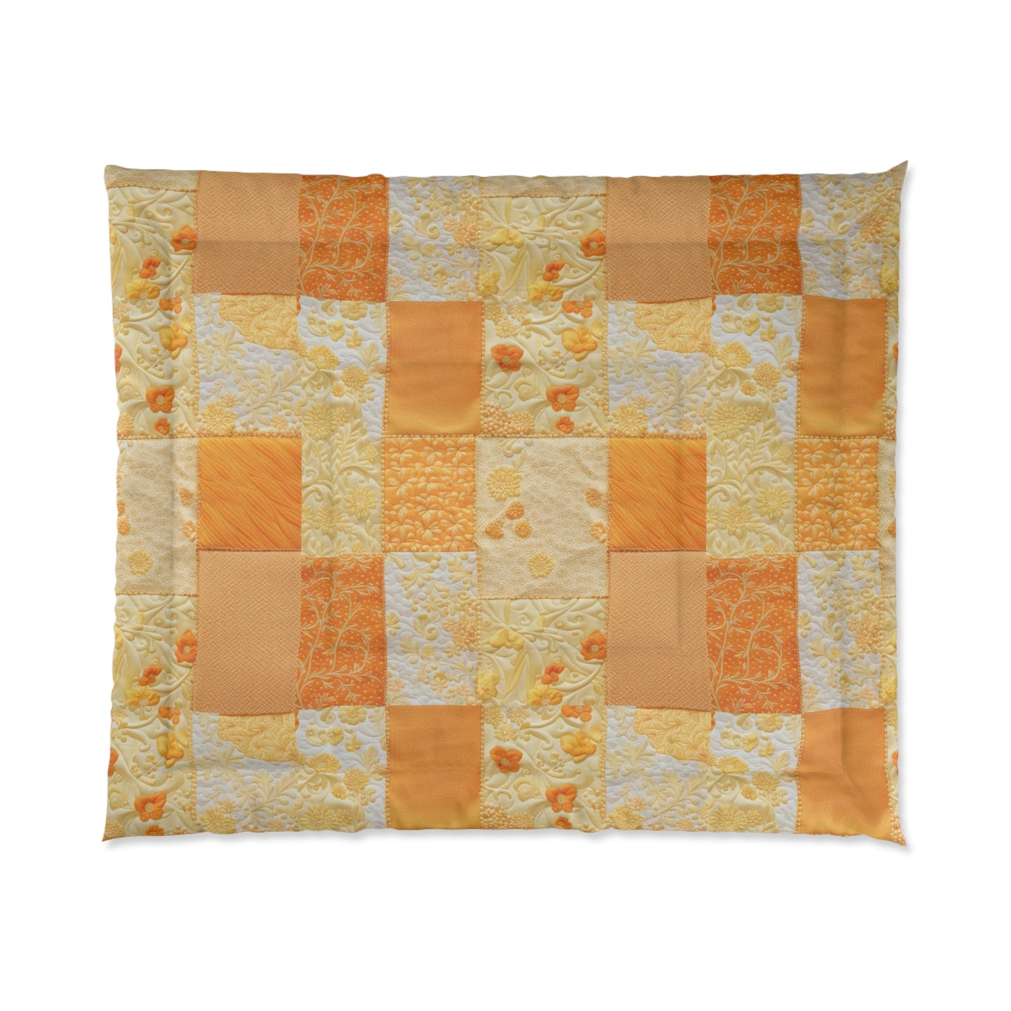 Patchwork in Yellow & Orange Comforter