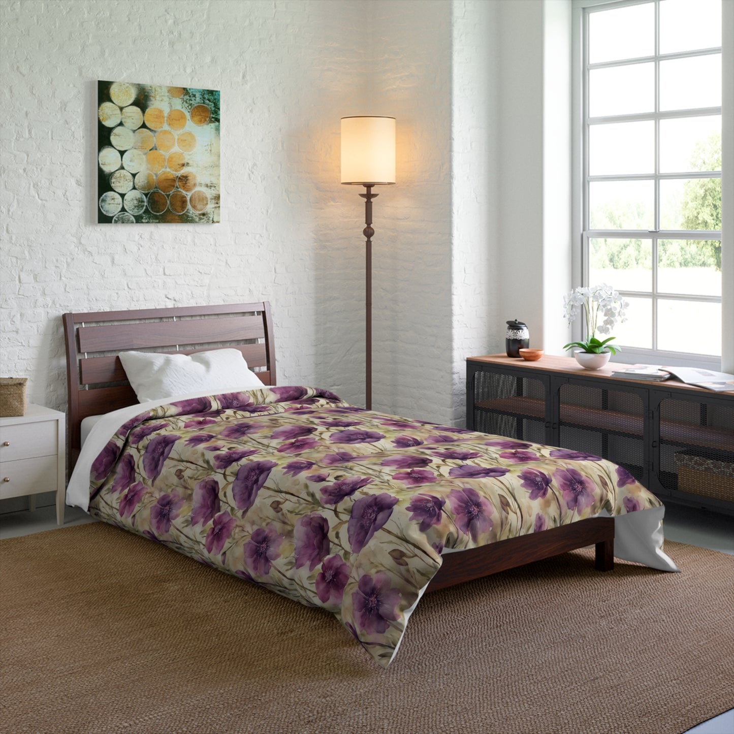 Plum Wildflowers Comforter