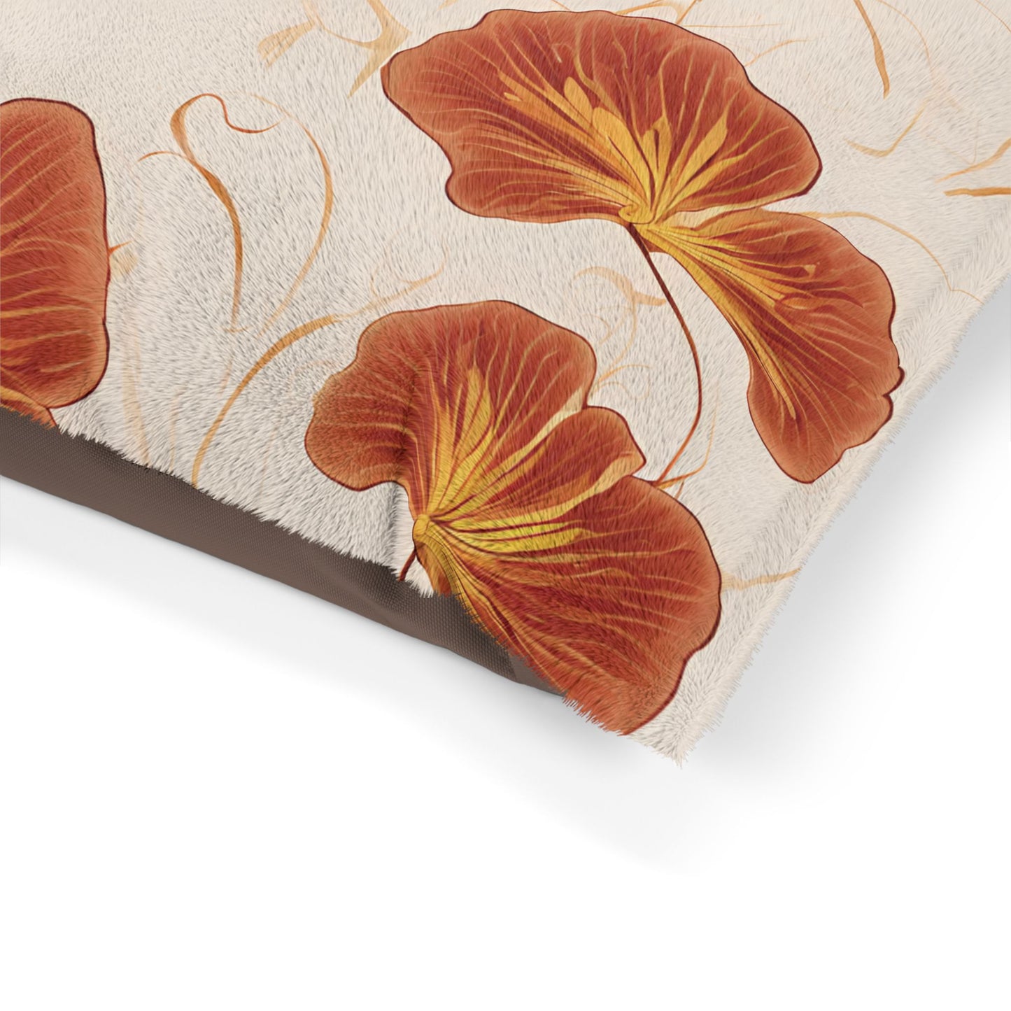 Orange Nasturtium Petals Puppy Mattress