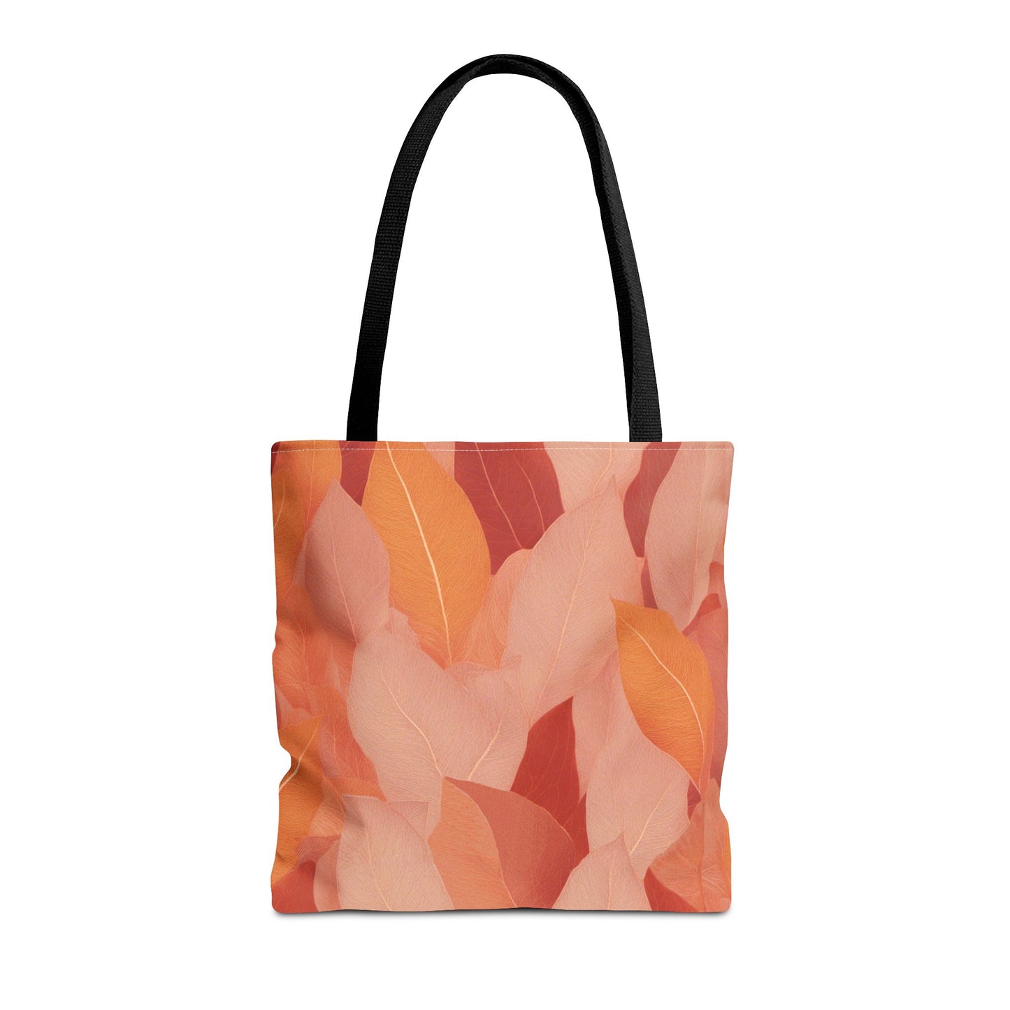 Soft Autumn Leaves in Pink, Red and Orange Tote Bag (AOP)