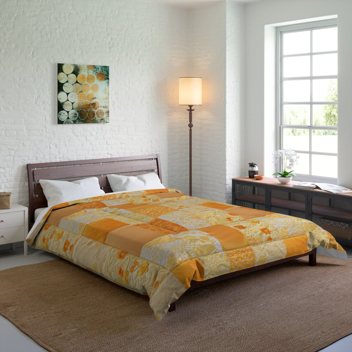 Patchwork in Yellow & Orange Comforter